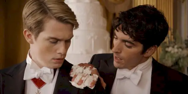 Taylor Zakhar-Perez and Nicholas Galitzine in Red, White & Royal Blue