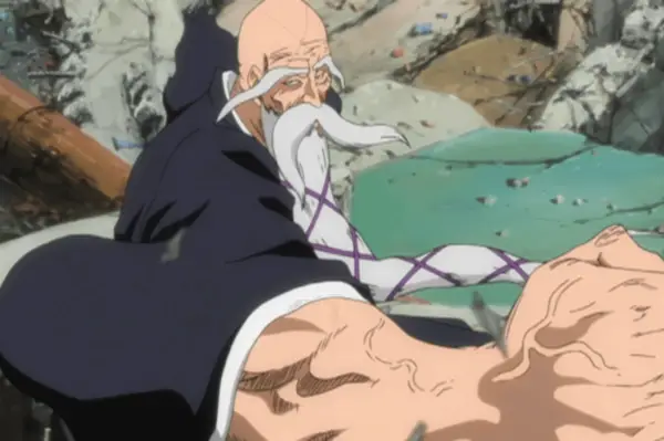 Screenshot featuring Genryusai Yamamoto from Bleach.