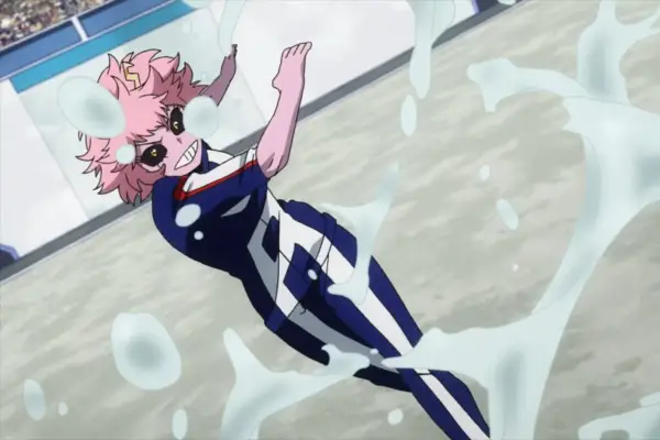 Mina Ashido in My Hero Academia, who is in Class 1-A