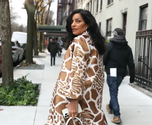 Sarita Choudhury is seen on the set of 