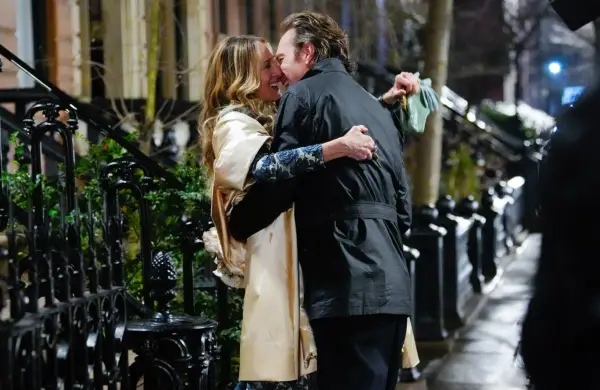 Sarah Jessica Parker and John Corbett are seen on location for 