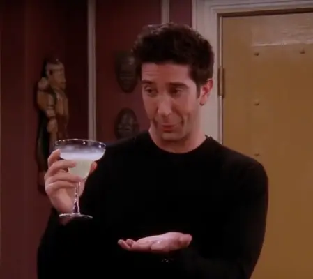Ross from friends drinking a margherita