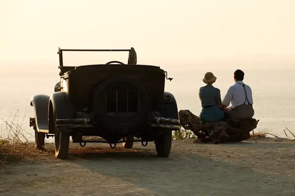 The Durrells - Spiro and Louisa and car