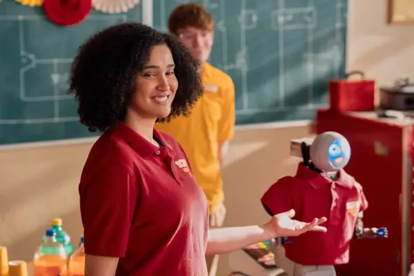 Fabiola stood in a classroom with a smile on her face