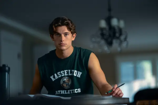 Brian Altemus as Troy sitting down doing homework in Harlan Coben