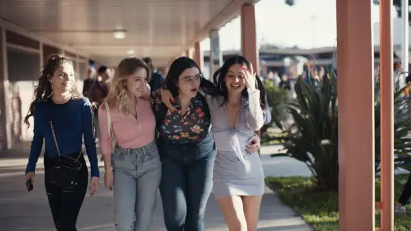 Sophia Rose Wilson, Sydney Sweeney, Barbie Ferreira and Alexa Demie in Euphoria.