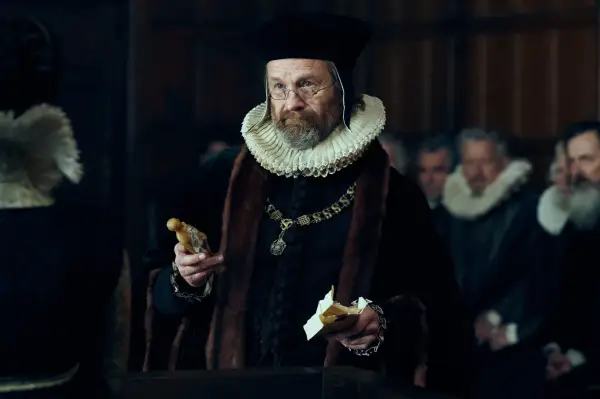 Adrian Rawlins as Sir Edward Coke in Mary & George.