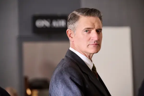 Tom Chambers as Chief Inspector Sullivan in Father Brown in a grey blazer