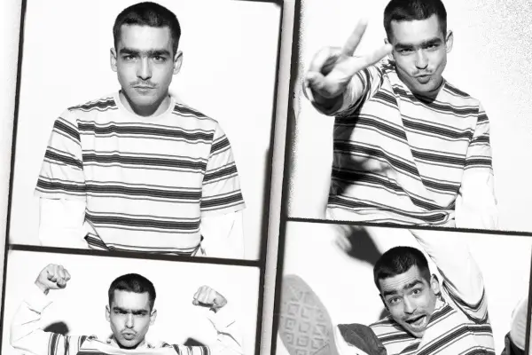 Omar Ayuso pictured for Elite season 7 doing a variety of poses