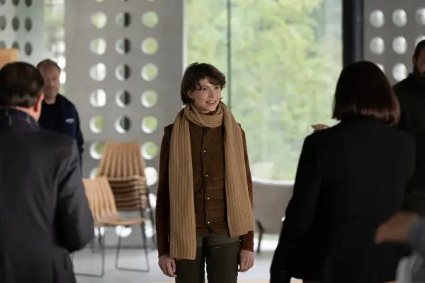 Eili Harboe as Ebba in Succession season 4.