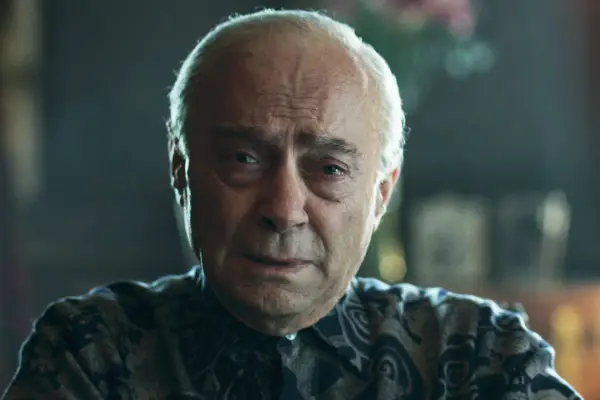 Salim Daw as a tearful Mohamed Al-Fayed in The Crown season 6.