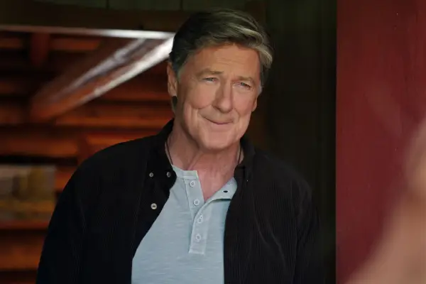 John Allen Nelson as Everett in Virgin River in a blue top