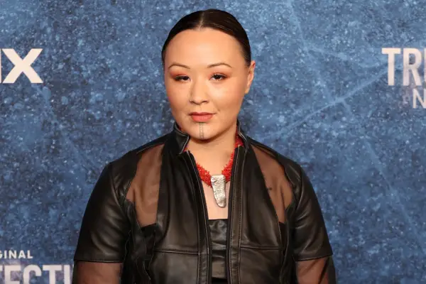 Aka Niviâna photographed on the red carpet of True Detective: Night Country