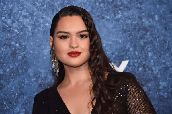 Anna Lambe photographed on the red carpet of True Detective: Night Country