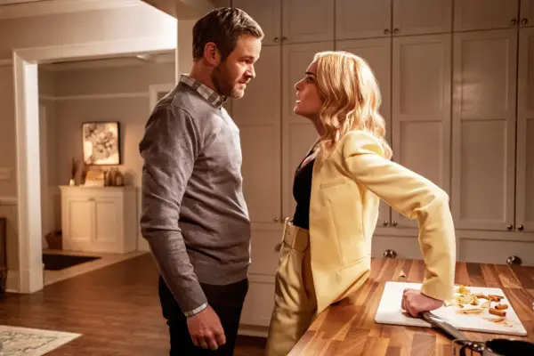 Aaron Ashmore as Gil and Brianne Howey as Georgia. He