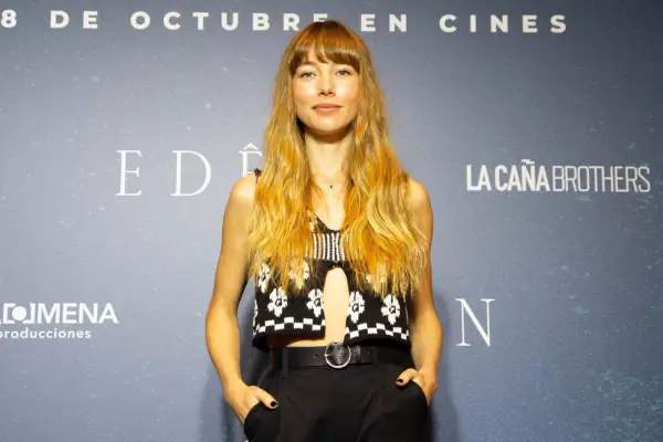 Charlotte Vega attends Eden premiere at Paz Cinema in October 2022