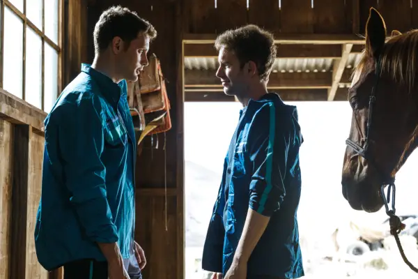 Joan Pedrola as Orson (right) with Ana Mena as Judit in Welcome to Eden.