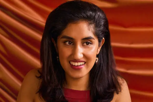 Close-up of Emma, who