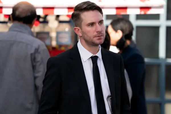 Callum looking conflicted in EastEnders