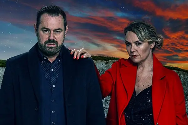 Danny Dyer as Mick Carter and Charlie Brooks as Janine Carter in EastEnders.
