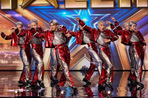 CyberAgent Legit, dancing and wearing matching outfits on Britain’s Got Talent