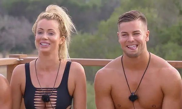Olivia Attwood and Chris Hughes laughing together