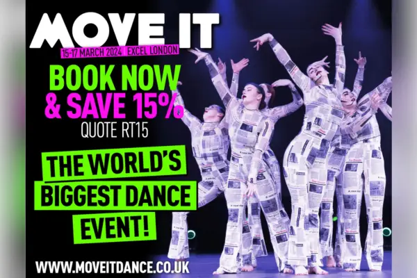 Move It banner with dancers on a stage