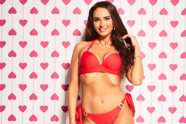 Charlotte Sumner in a red bikini