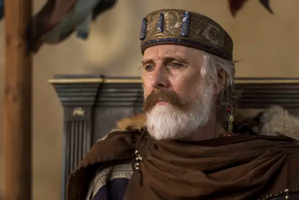 Programme Name: Troy - Fall of a City - TX: n/a - Episode: Troy - Fall of a City episode 1 (No. 1) - Picture Shows: Priam (DAVID THRELFALL) - (C) Wild Mercury Productions - Photographer: Graham Bartholomew BBC, TL