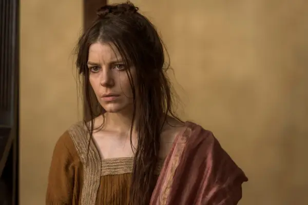 Programme Name: Troy - Fall of a City - TX: n/a - Episode: Troy - Fall of a City episode 1 (No. 1) - Picture Shows: Cassandra (AIMEE-FFION EDWARDS) - (C) Wild Mercury Productions - Photographer: Graham Bartholomew BBC, TL