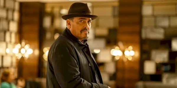 Angel looking over his shoulder in Dexter: Resurrection