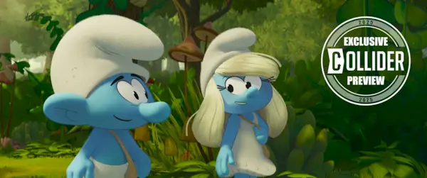 Rihanna의 Smurfette는 새로운 'Smurfs' 이미지로 숲을 산책합니다