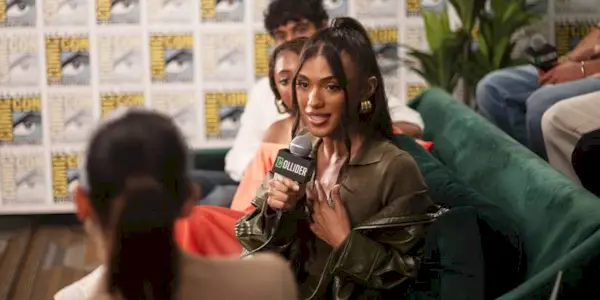 Dior Goodjohn at SDCC 2025 for Percy Jackson Season 2