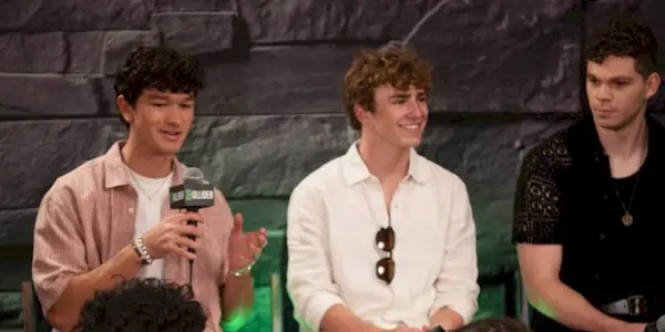 Charlie Bushnell, Walker Scobell and Daniel Diemer at SDCC 2025 for Percy Jackson Season 2