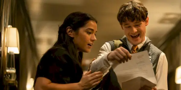 Emilia Suárez as Elsa Rivera and Jack Alcott as Harrison Morgan in Dexter: Resurrection, episode 1, season 1.