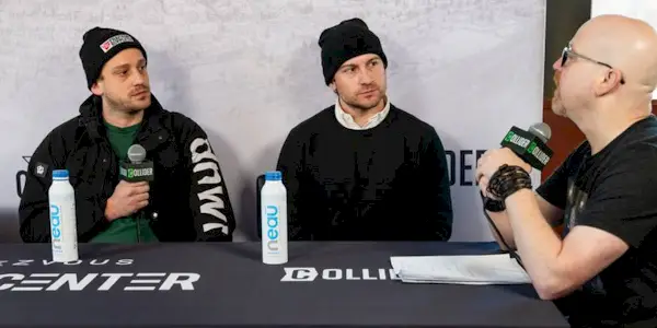 Michael Perrone and Slater Wayne at Sundance 2025 discussing Rendezvous Media