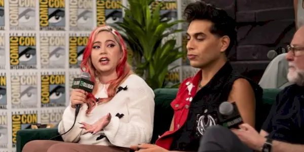 Vivienne Medrano discussing Hazbin Hotel and Helluva Boss at SDCC 2025