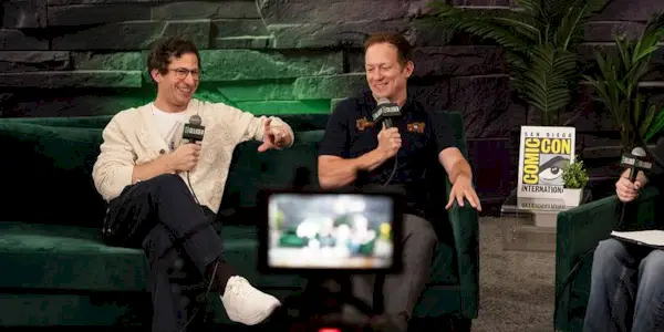 Andy Samberg and Neil Campbell at SDCC 2025 for Digman