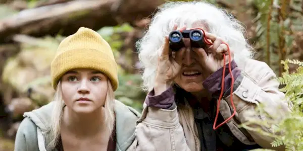 Megan Scott as Penelope and Krisha Fairchild as Helena in Penelope