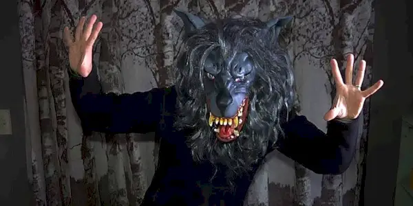 Mark Duplass in a wolf costume in the Creep franchise