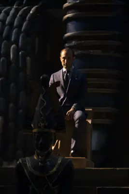 Khalid Abdalla as Selim, Osiris’s Avatar, in Marvel Studios