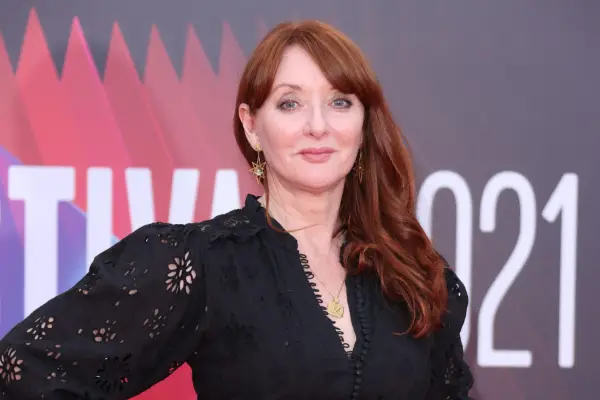 Elizabeth Berrington, wearing a black top