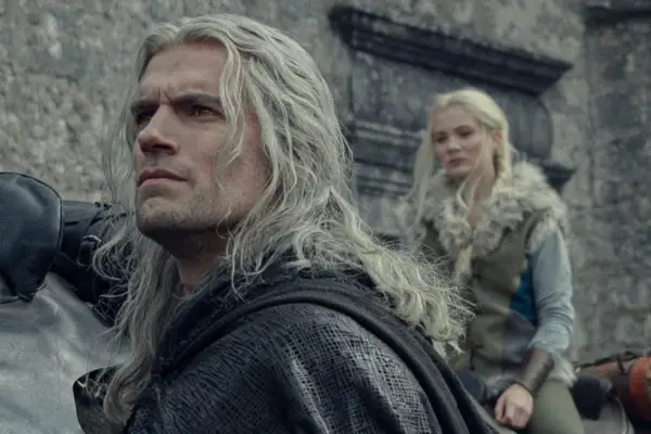 Henry Cavill and Freya Allan in The Witcher season 3