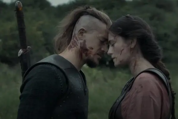 Uhtred (Alexander Dreymon) and Aethelflaed (Millie Brady) in The Last Kingdom