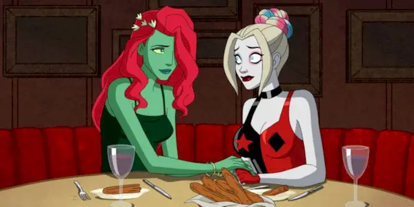 Harley and Ivy having a romantic dinner in 