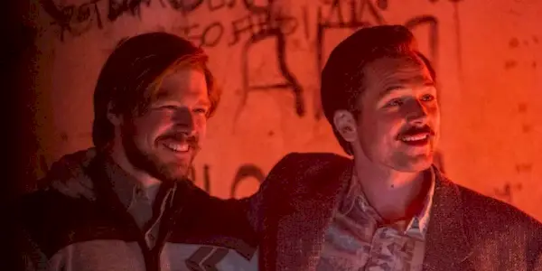 Nikita Efremov and Taron Egerton in Tetris