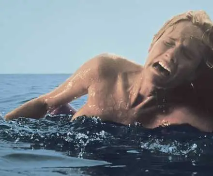 Chrissie Watkins (Susan Backline) is attacked in 