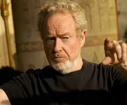 Ridley Scott on the set of Exodus: Gods and Kings.