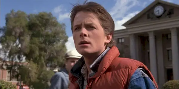 Michael J. Fox as Marty McFly in 