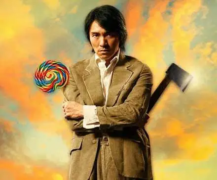 Stephen Chow as Sing on a cropped Kung Fu Hustle poster